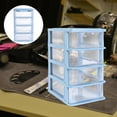thumbnail image 4 of MERRYHAPY 1Pcs Blue Storage Box With Lid for Dustproof and Desk Organization Women Home Use, 4 of 8