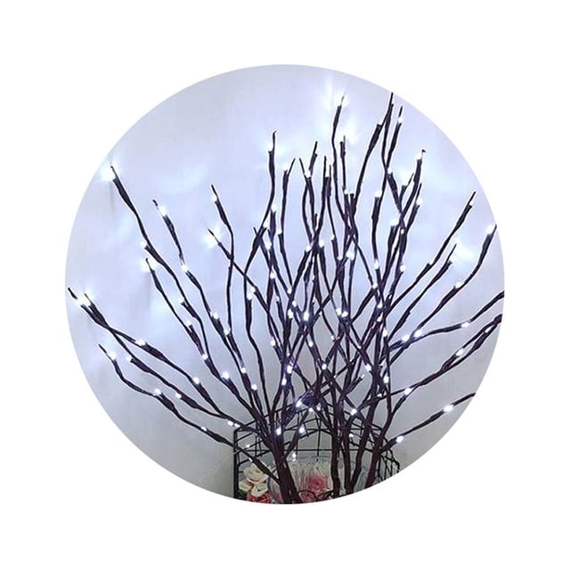 Trayknick Christmas 20LEDs Willow Branch Lamp Strings Light Wedding Party Tree Decoration White