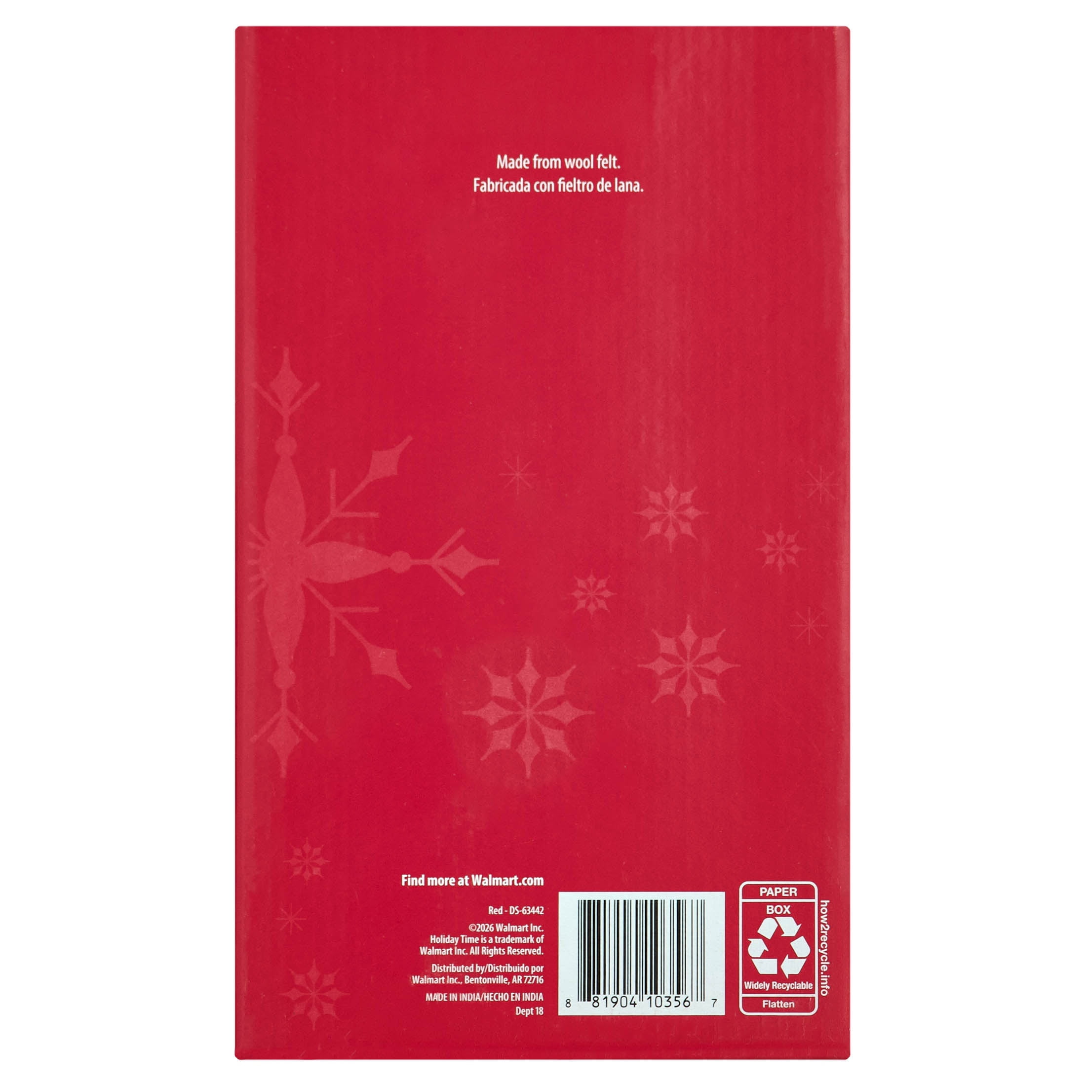 Pom-Pom Christmas Garland, Red, 6', by Holiday Time