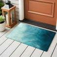 thumbnail image 4 of Blue Teal Ombre Entryway Rug 2'x3'&nbsp; Non Slip Front Door Mats, Coastal Beach Modern Abstract Art Entrance Rugs Indoor Outdoor Carpet, Washable Floor Mats Small Area Rug for Bedroom Kitchen, 4 of 8