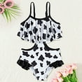 thumbnail image 4 of Xijirk Swimsuits for Girls Sports Tankini Cow Print Swimwear Swimwear Bikini ,Swimsuit Girls,Size 12-13 Years, 4 of 5