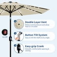 thumbnail image 3 of Solar LED Lighted Patio Umbrella 9FT – 32 Lights, 8 Ribs, Waterproof, UV Resistant, Tilt & Crank, Outdoor Market Umbrella for Pool, Deck, Backyard, Table, 3 of 7