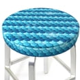 thumbnail image 3 of Balery Pearlescent Scales Round Bar Stool Seat Covers Velvet Fabric Adjustable Protects from Scratches and Stains for 14-17 Inch Chair- 12 inch, 3 of 7