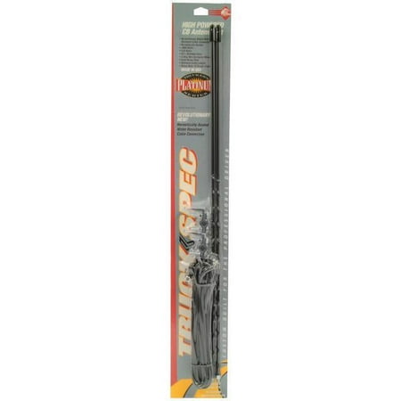 TruckSpec TSPS-23KB 3' Platinum Series Dual Mirror Mount CB Antenna Kit, 1000W Black
