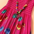 thumbnail image 5 of URMAGIC Girls Bohemian Dresses Floral Sleeveless Rainbow Beach Sundress 2-10 Years, 5 of 8