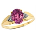 thumbnail image 2 of Star K � Oval 9x7 Simulated Pink Tourmaline trillion miracle setting wide band Ring, 2 of 9