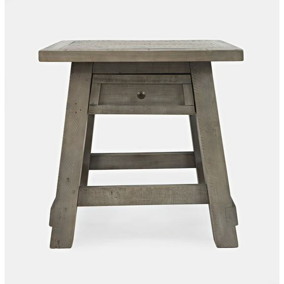 Jofran Outer Banks Reclaimed Pine USB Charging End Table - Driftwood