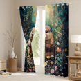 thumbnail image 3 of Feelyou Otter Black Out Curtains, Jungle Groovy Flower Curtains Pack of 2 (42x63 Each), 3 of 6