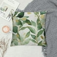 thumbnail image 2 of COMIO Eucalyptus Leaf Pillow Covers Watercolor Brown Green Leaves Throw Pillow Covers Summer Outdoor Pillows Square Cushion Cover Decor for Bedroom Couch Bed Living Room Sofa, 2 of 5
