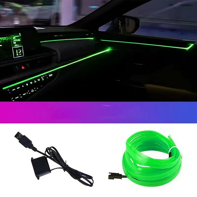 Create a Stunning with Car USB LED Strip EL Neon Light Kit for Memorable Road Trips and Nighttime Adventures