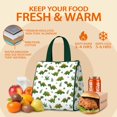 thumbnail image 5 of Green Dinosaurs Classic Ferns Insulated Lunch Bag for Women & Adults,Large Portable Soft Cooler Lunch Bag,Thermal Food Storage Tote with Pearl Cotton,8.66L,8.75x5.75x9.5 Inch, 5 of 6