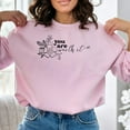 thumbnail image 6 of Inspirational Quote Sweatshirt, You Are Worth It, Floral Design Unisex Pullover, Trendy Self Love Top, Casual Comfort Wear, 6 of 10