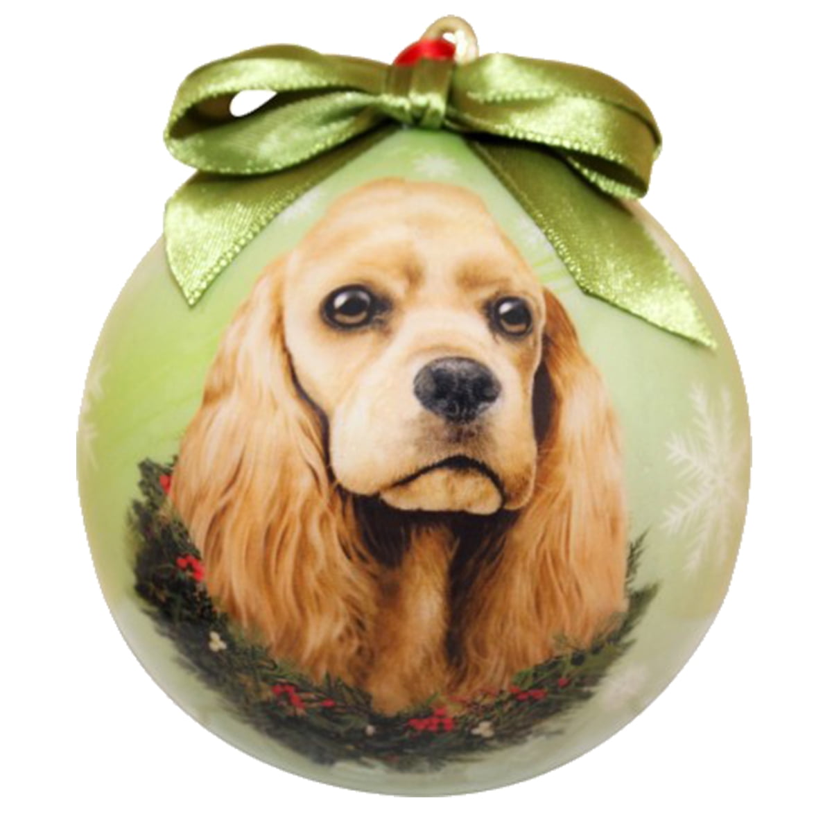Full Color Shatter Proof Christmas Ball Dog Ornament, Cocker Spaniel