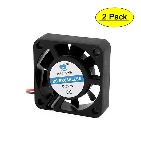 2Pcs 40 x 40 x 10mm 12V 0.07A DC Heatsink/Extractor Fan Cooling Case Fan Black