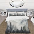 thumbnail image 2 of Grey Misty Morning Forest Horizon - Duvet Cover Set, 2 of 5