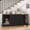 Black, variant on Gaderth 70.8" Large Dog Crate Furniture for 2 Dogs, Farmhouse Dog Crate TV Stand with Removable Divider, Wooden Dog Kennel with Reinforced Steel Bars & 2 Lockable Doors