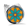 thumbnail image 1 of Morocco Style Flower Pattern Ring Adjustable Love Wedding Engagement, 1 of 3