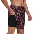 thumbnail image 2 of Fotbe Beautiful Purple Butterflies Traje de Baño para Hombre – Shorts de Natación de Secado Rápido con Forro y Bolsillos-Small, 2 of 6
