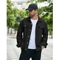 thumbnail image 5 of ELESOL Men's Cotton Denim Jacket Lightweight Trucker Jackets Casual Washed Jean Jacket, 5 of 7