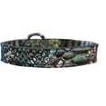 thumbnail image 3 of Silver Fleur De Lis Widget Dragon Skin Genuine Leather Dog Collar, 3 of 3