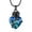 B/Blue, variant on Personalize Rose Flower Birthstone Heart Urn Pendant Memory Necklace for Cremation Ashes Holder Memorial Jewelry