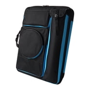 Dualoai A4 Art Case, Artist Backpack, Large Tote Carrier Sketch Board Carrying Black Blue