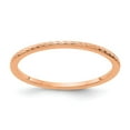 thumbnail image 1 of 14K Rose Gold Ring Band 1.2mm Twisted Wire Pattern Stackable, 1 of 4