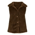 thumbnail image 3 of APEXFWDT Women's Oversized Fleece Vest Sleeveless Casual Button Down Fuzzy Sherpa Gilet Jacket with Pockets Casual Warm Outerwear M-3XL, 3 of 8
