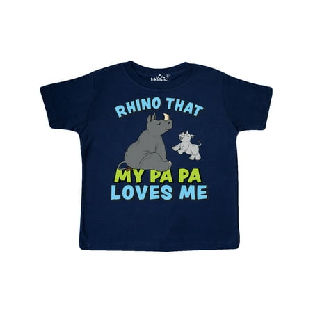 

Inktastic Rhino That My Papa Loves Me with Cute Rhinos Gift Toddler Boy or Toddler Girl T-Shirt