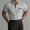 Gray, variant on Collared Graphic&nbsp;Tees Blue Short Sleeve Minimalist Button Tops Refreshing Solid Modern Polos Sky Blue,Xxl