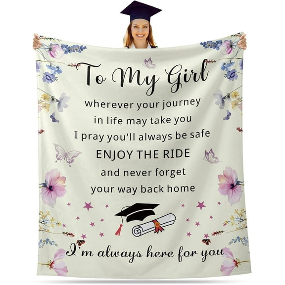 2025 Graduation Blankets, Graduation Blankets Class of 2025, 2025 Graduation Decorations, Graduation Gifts for Women Daughter, Senior Night Gifts, Throw Blankets for Couch Bed Living Room 50x60