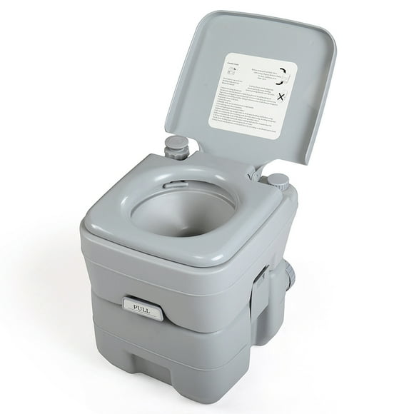 YYAO 5.3 Gallon Waste Tank, Portable Indoor Outdoor Toilet for Travel Camping RV Boating Fishing, Grey