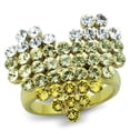 thumbnail image 1 of IP Gold(Ion Plating) Stainless Steel Ring with Top Grade Crystal in Multi Color for Women Multi Color Stone Color Style TK1642 Size 6, 1 of 4
