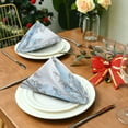 thumbnail image 3 of Cloth Napkins Set of1 100% Satin Peachskin Velvet 20x20inx1 Napkins Cloth napkins are washable Soft and Absorbent Gentle White-blue Tones, 3 of 8