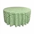 thumbnail image 3 of LA Linen TCcheck108R-LimeK84 Polyester Gingham Checkered Tablecloth, White & Lime - 108 in. Round, 3 of 3