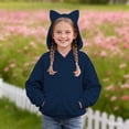 thumbnail image 2 of YunPes Girls Casual Bear Ear Hoodies Winter Warm Pullover Comfy Fleece Sweatshirts Long Sleeve Trendy 2025 Tops with Pockets, 2 of 4