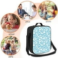 thumbnail image 5 of Rateoe Blue Snake Lunch Bag Reusable Lunch Box with Shoulder Straps for Men Women Insulated Portable Lunchbox for adults Suitable for School Work Picnic, 5 of 7