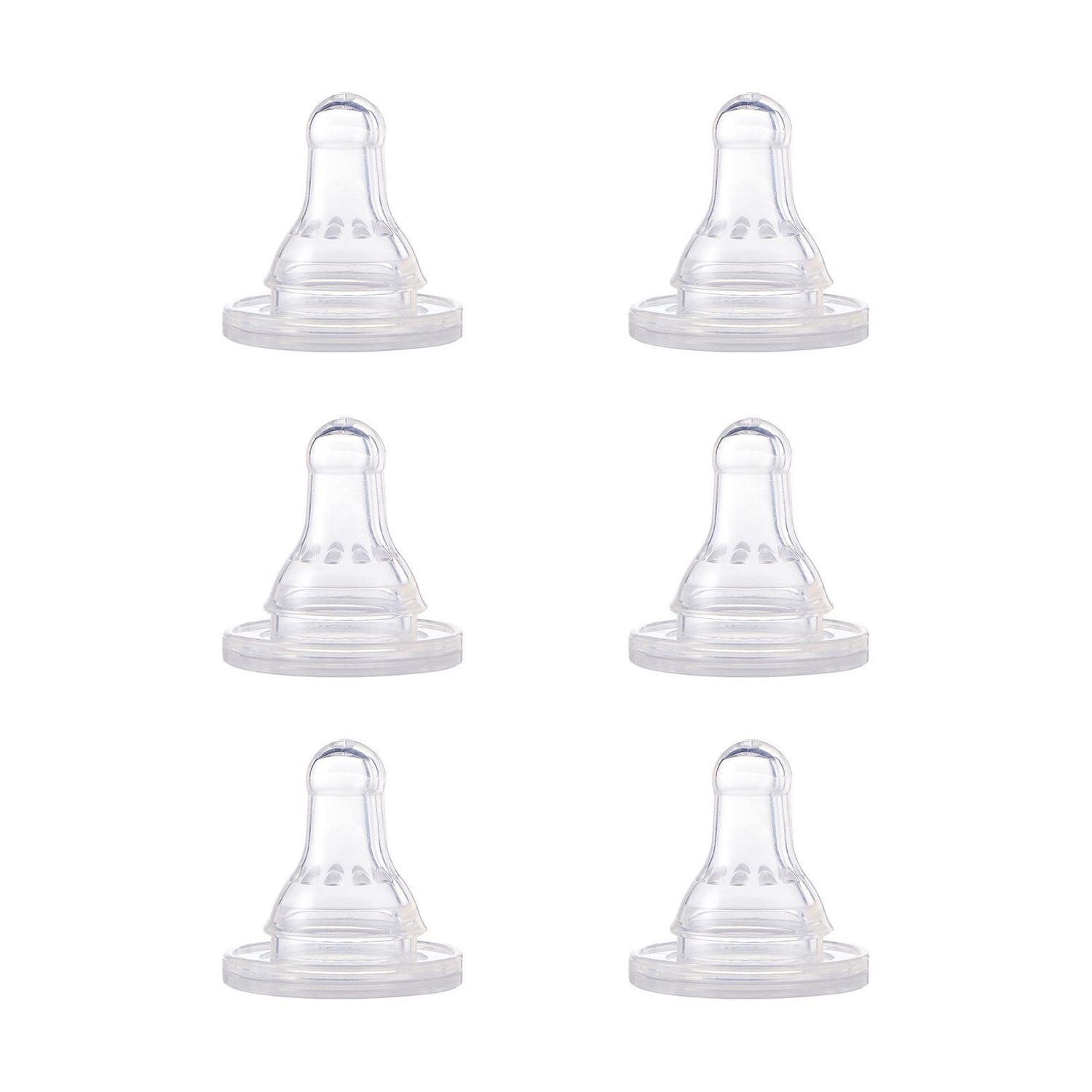 First Essentials by NUK Replacement Bottle Nipple, Silicone, Slow Flow, 0+ Months