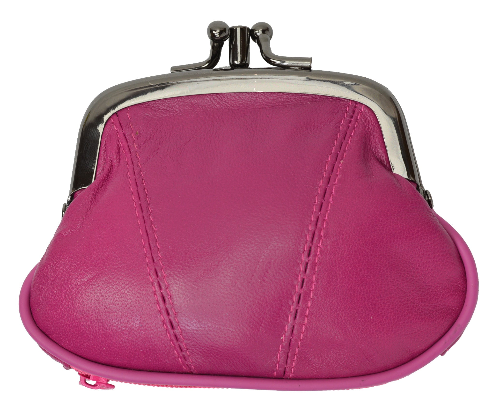 Coin Purse Double Frame with Zipper Pocket by Marshal