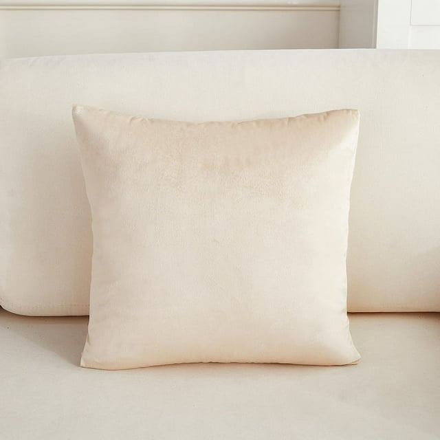 Nvzi 4 fundas de almohada de terciopelo para sofá sencillas con estampado verde, fundas de almohada coloridas que iluminan el paisaje de tu dormitorio, 11,81 x 19,69 pulgadas (champán)