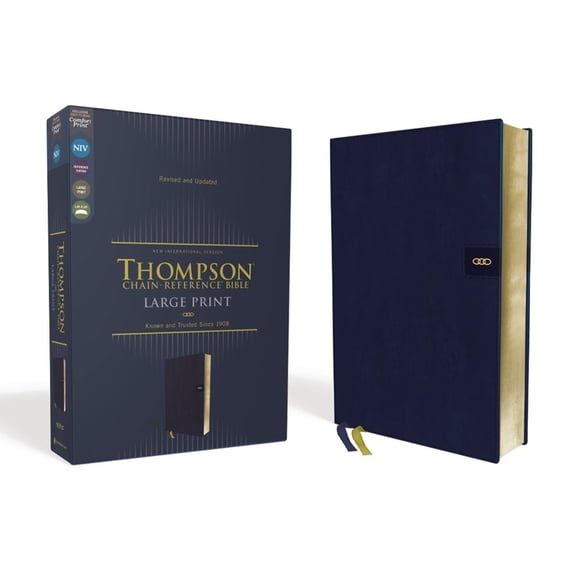 Niv, Thompson Chain-Reference Bible, Large Print, Leathersoft, Navy, Red Letter, Comfort Print, (Hardcover)