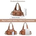 thumbnail image 2 of Sunyuer Soft PU Leather Tote Bag for Women, Large Capacity Hobo Handbag Shoulder Bags Multi-Pocket Crossbody Bag, 2 of 7