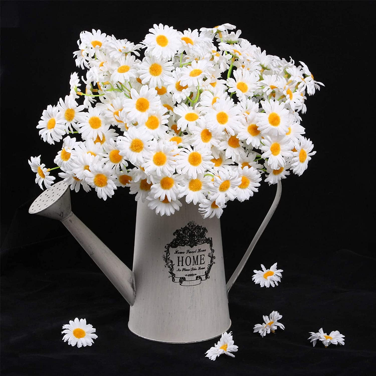 6 Bundles Wildflowers Fake Daisy Outdoor Artificial Flowers UV Resistant Silk Wild Flower Bouquets Bulk Faux Plants Plastic Greenery for Decoration Vase Floral Spring Home Decor