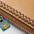 thumbnail image 3 of Wallaby Small Kangaroo Cute Australian Animal Faux Leather Square Keychain, 3 of 7