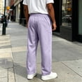 thumbnail image 5 of Cargo Sweatpants for Men Lightweight Open Bottom Straight Leg Sweatpant Pockets Plus Size Big and Tall Joggers, 5 of 7