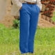 thumbnail image 1 of Pantalones casuales holgados de pierna recta para hombre, de longitud completa, con bolsillo frontal plisado doble., 1 of 5