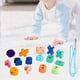 thumbnail image 3 of Juego de ensartar cuentas de madera de partículas grandes | Ensartar cuentas y bloques de construcción para niños | Actividad de motricidad fina para niños pequeños y preescolares, 3 of 5