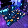 thumbnail image 4 of Sports Balls Area Rugs, Multicolor Game Carpet, Washable Non Slip Low Pile Soft Rug for Bedroom Living Room Decor Mat 5ftx7ft, 4 of 8