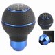 thumbnail image 2 of 5 Speed Gear Shift Knob Stick Aluminium Alloy and Leather Manual Automobiles AccessoryBlack, 2 of 4