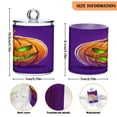 thumbnail image 3 of 4 Pack Halloween Evil Pumpkin Qtip Holder Dispenser Clear Plastic Storage Apothecary Jars for Cotton Swabs Balls Pads Floss, 3 of 7